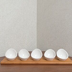 Food Network Appetizer/Snack Bowl Set with Bamboo Tray